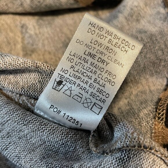 Leopard Large Petite Long Sleeve Top Faux Suede Elbow Pink Clover Shirt - Picture 5 of 8